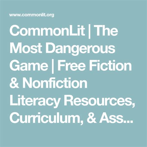 The most dangerous game commonlit. Things To Know About The most dangerous game commonlit. 